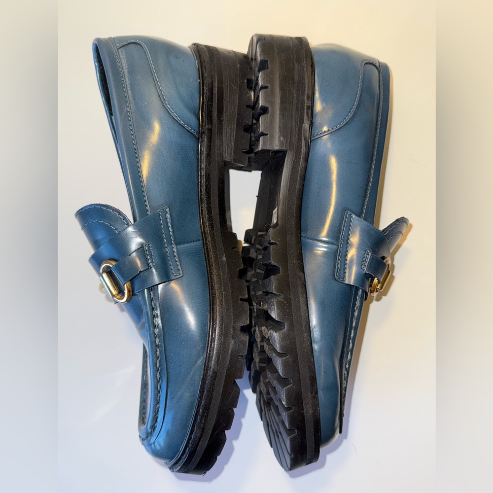 STEVE MADDEN MISTOR BLUE LOAFER LUG SOLE WOMENS SZ 8 - Picture 8 of 8